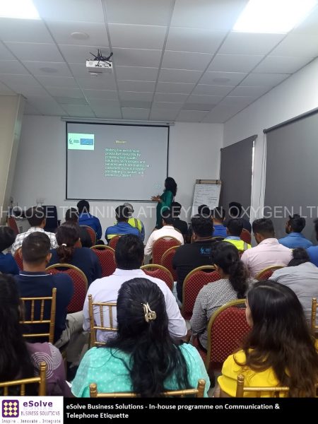 INHOUSE TRAINING AT CEYLON OXYGEN LTD.