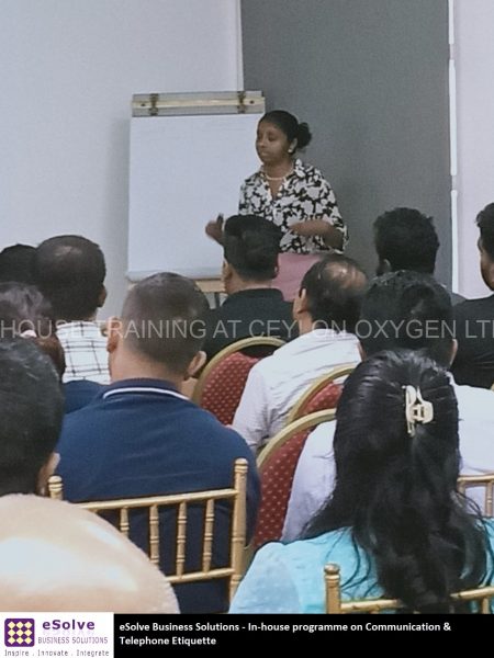 INHOUSE TRAINING AT CEYLON OXYGEN LTD.